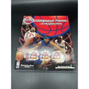 2005 Detroit Pistons Complete Pin Collection In Folder Special Edition